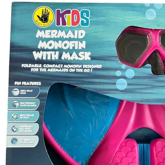 NIB Kid’s Mermaid Monofin with Mask Set - Picture 3 of 10
